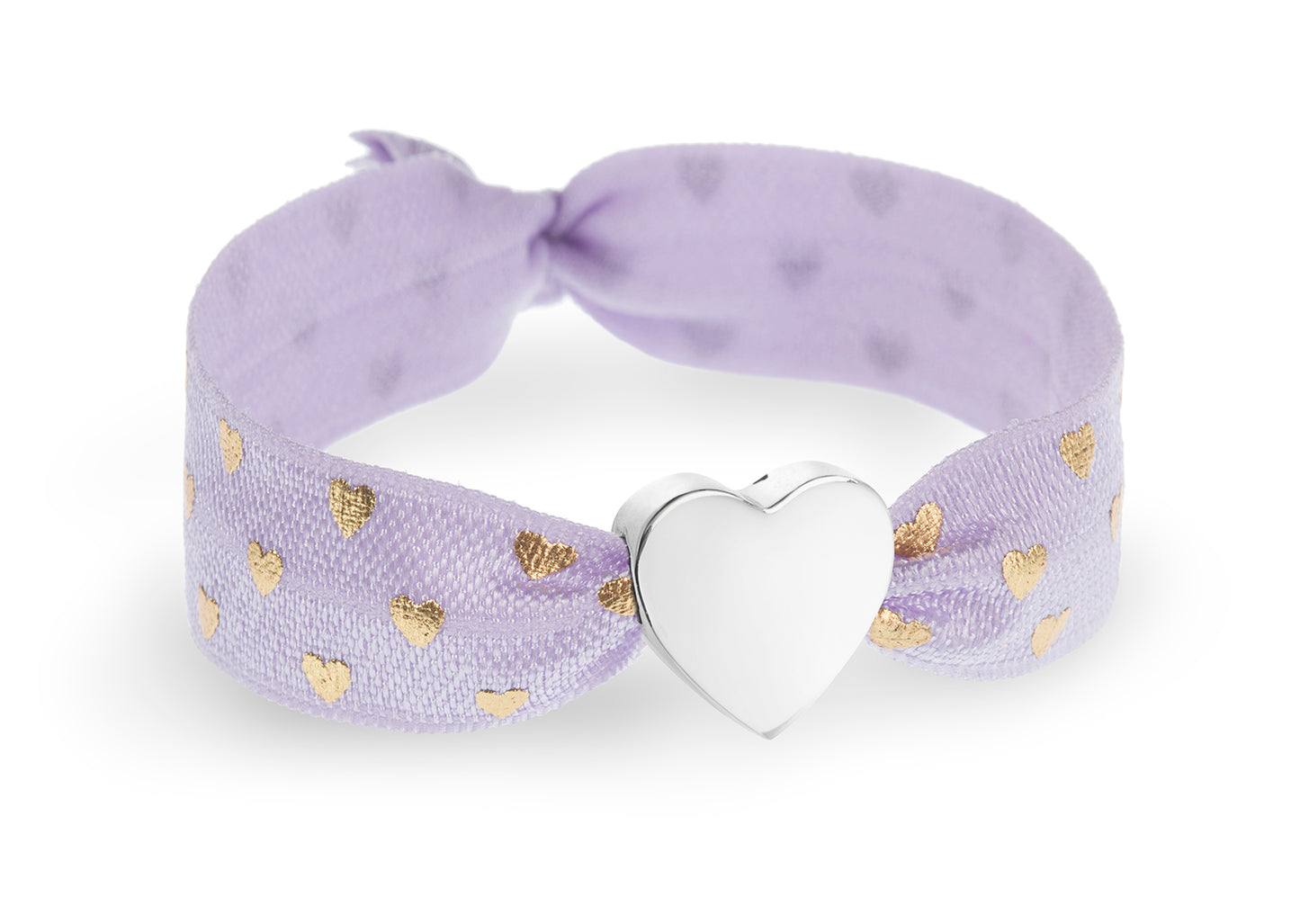 Lavender & Gold Hearts Metallic Print