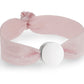 Soft Pink & Silver Hearts Metallic Print