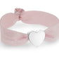 Soft Pink & Silver Hearts Metallic Print