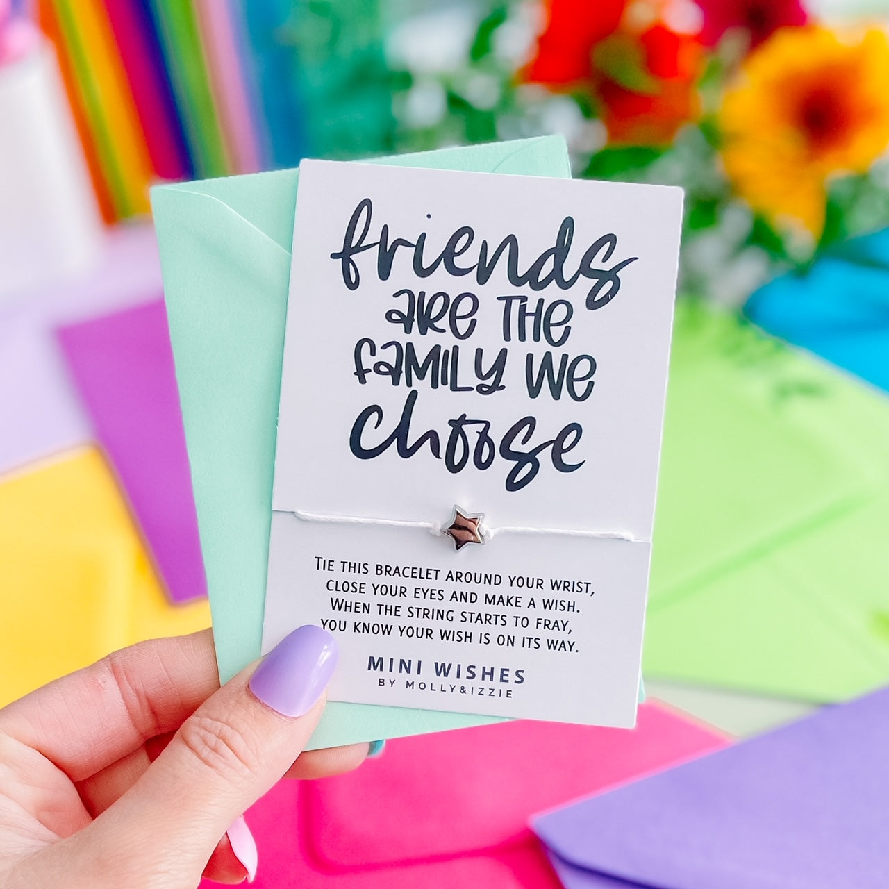 Friends Are The Family We Choose Mini Wish Bracelet