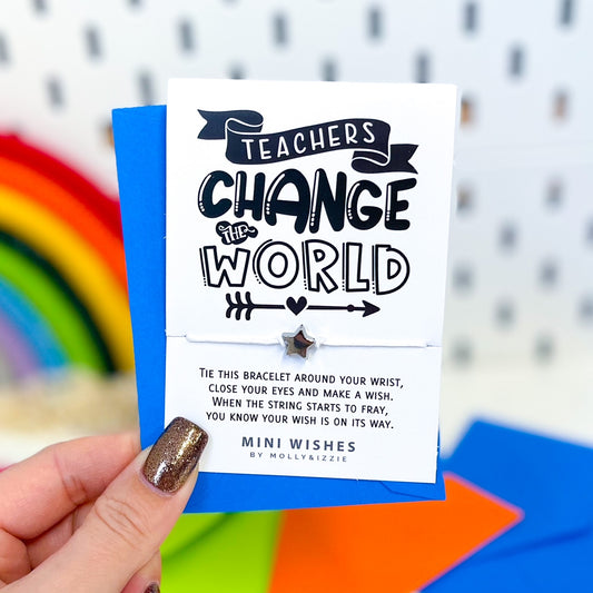 Teachers Change The World Mini Wish Bracelet