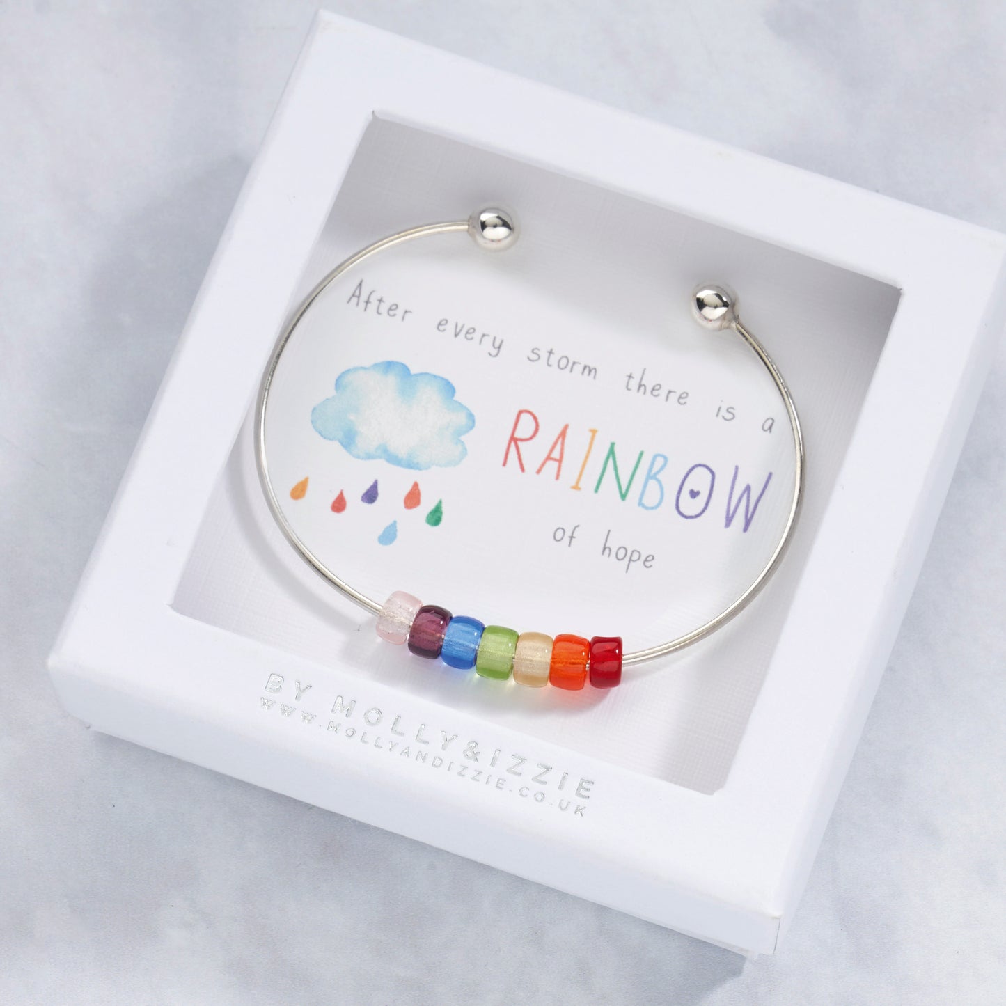 Sterling Silver Rainbow Bangle