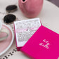 Soft Pink & Silver Hearts Metallic Print